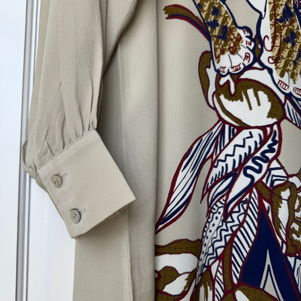 LAS SURENAS silk long sleeve dress - Picture 6 of 9